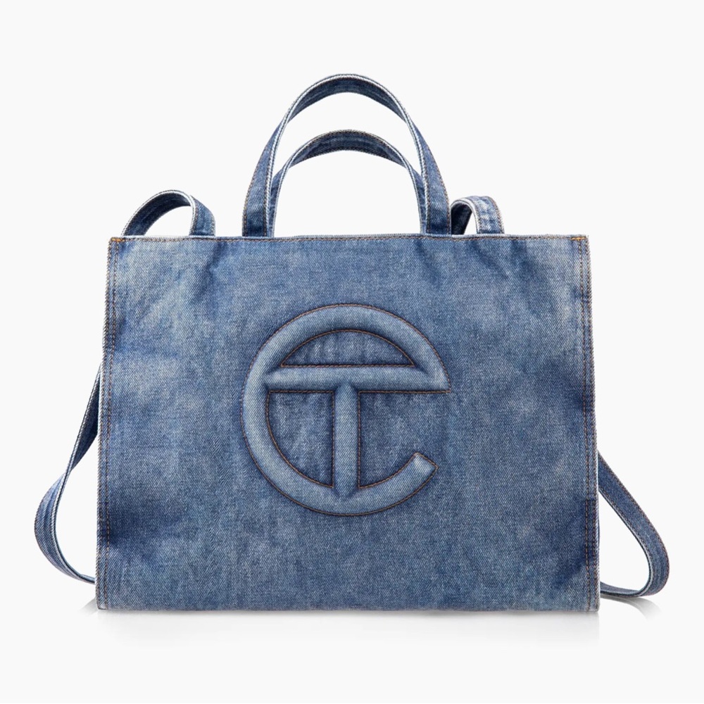 Telfar Blue Denim Medium Tote Bag